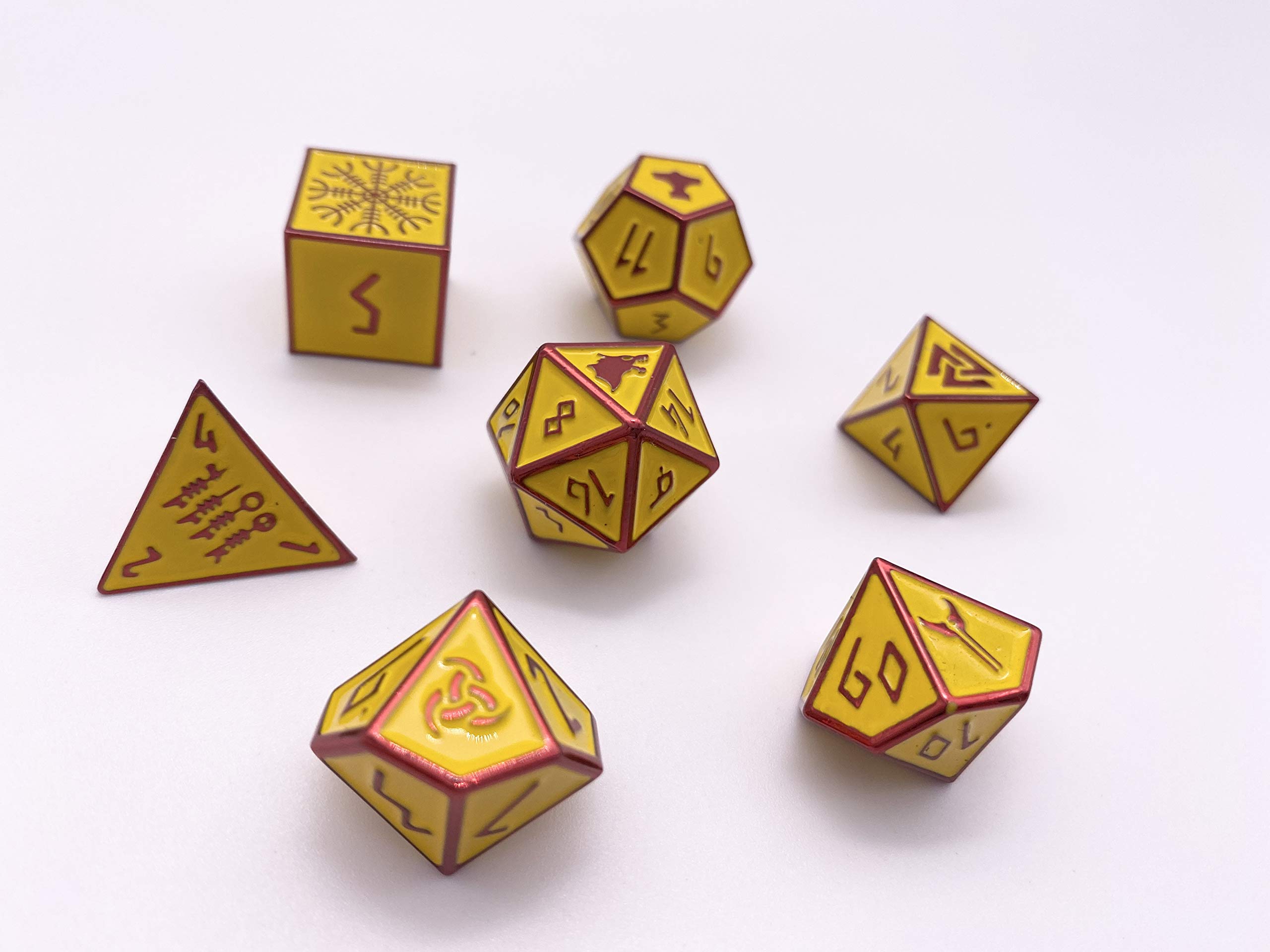 Buy Norse Foundry Set of 7 Sunburst Norse Series Full Metal Polyhedral ...