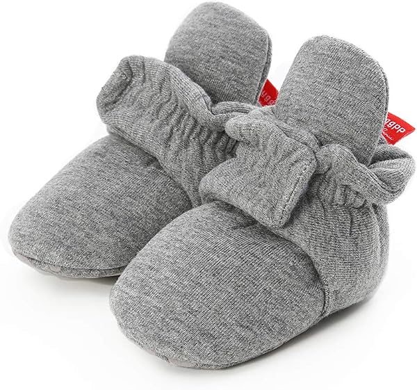 EDOTON Botas de Niño Calcetín Invierno Soft Sole Crib Raya de Caliente Boots de Algodón para Bebés - 1