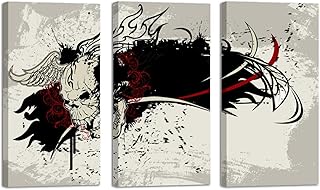 Wall Art Vintage Abstract SkullOil Painting on Canvas Original Framed Artwork fo - Compare price