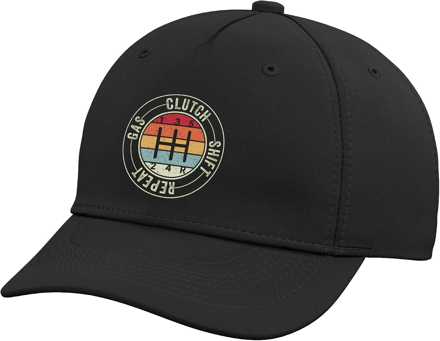 Gas Clutch Shift Repeat Retro Stick Manual Transmission Adjustable Baseball Hat