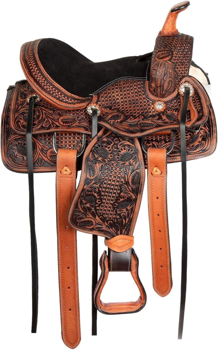 Handmade Leather Western Horse Saddle – Comfortable Trail & Training Saddle with Complete Tack Set – Durable, Secure & Balanced Ride for All Riders