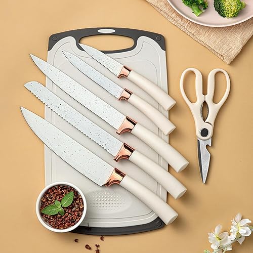 Miniatura 2 de Caliamary - Juego de utensilios de cocina de silicona de 19 piezas con soporte y juego de cuchillos de cocina para cocinar, herramientas de cocina