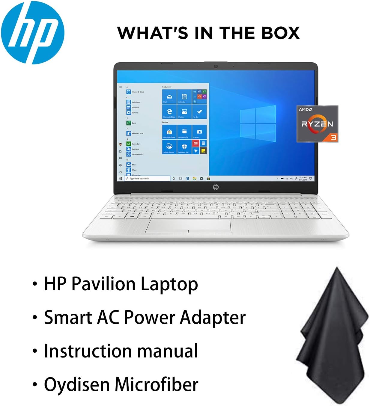 HP Pavilion Business & Student Laptop, 15.6" FHD Display, AMD Ryzen 3 3250U Processor (Beats i7-7600U), 16GB RAM, 512GB SSD, AMD Radeon Graphics, Webcam, WiFi, Bluetooth, HDMI, Windows 10 : Electronics