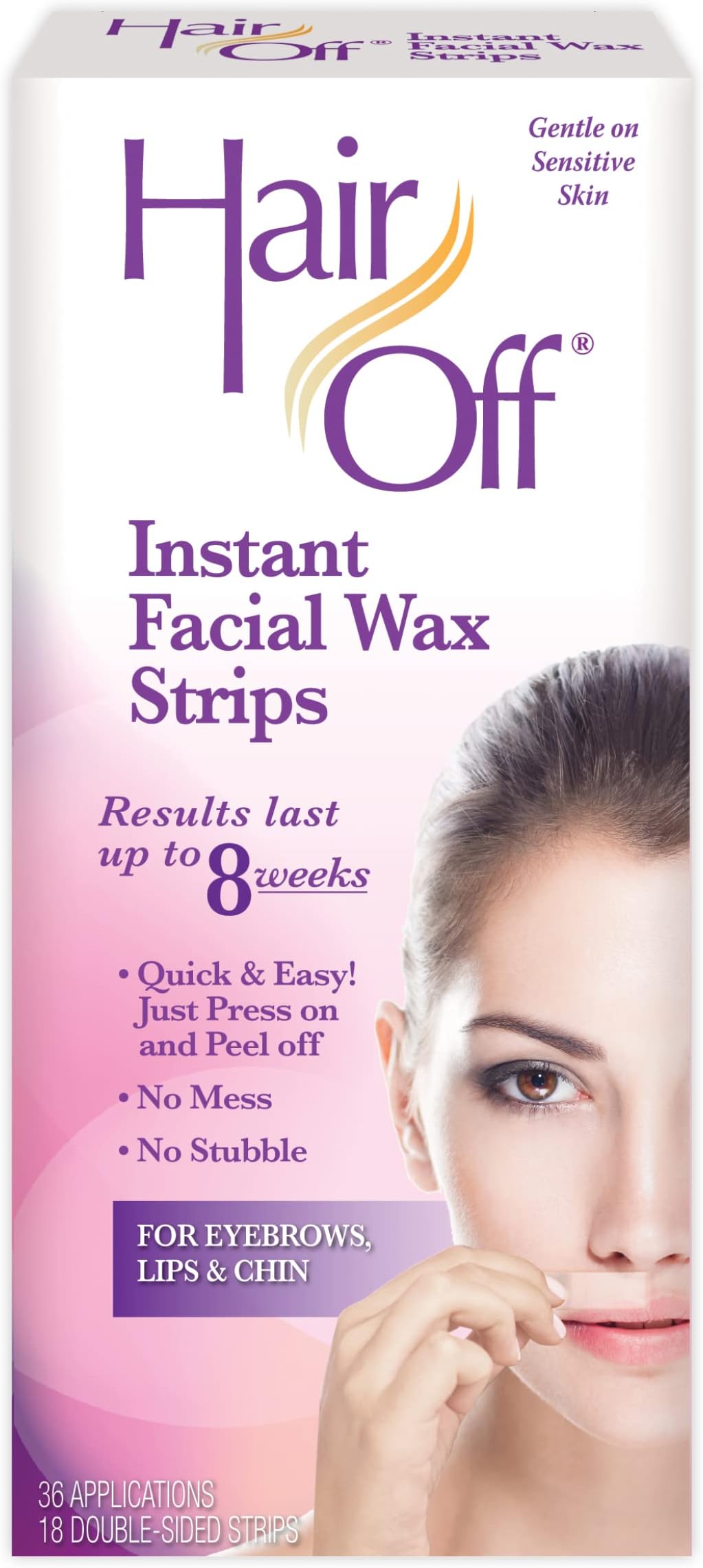 Hair Off Facial Wax Strips 18 Sets (Haarentfernung)