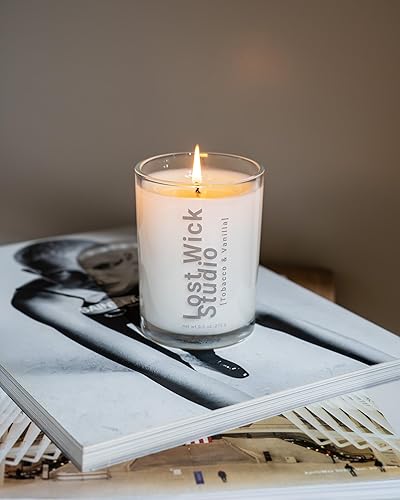 Miniatura 5 de Tabaco y vainilla, vela perfumada prémium con cera de coco orgánica, 9.5 onzas