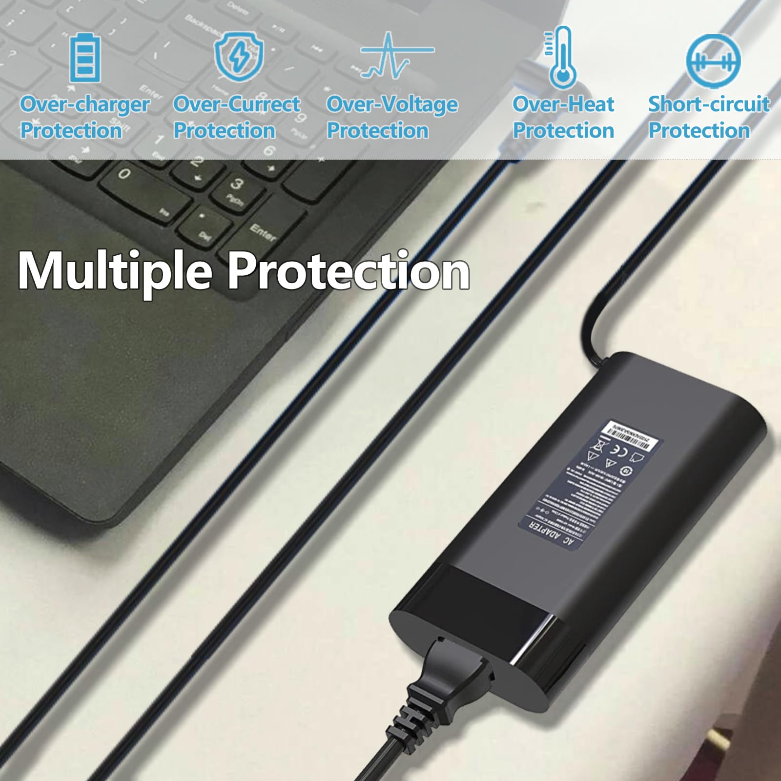 200 W 19,5 V 10,3 A TPN-DA10 - Adattatore CA compatibile con HP Omen 15 17 ZBook 15 17 Pavilion Gaming 15 17 Envy 15 2020 Caricabatterie per computer portatile 15-dh0005la TPN-LA21 TPN-LA20