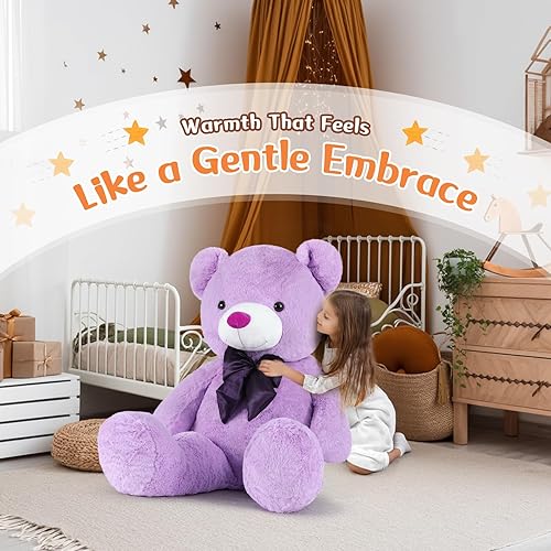 Miniatura 9 de MorisMos Oso de peluche gigante 51, mamá grande con oso de bebé, osos de peluche grandes para niños, novia en baby shower, color marrón
