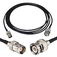 Vista 9 de Cable de puente BNC de 3 pies BNC macho a hembra, extensión de cable SDI de 50 ohmios, línea coaxial RG174 para señales de video, CCTV, DVR, cámara