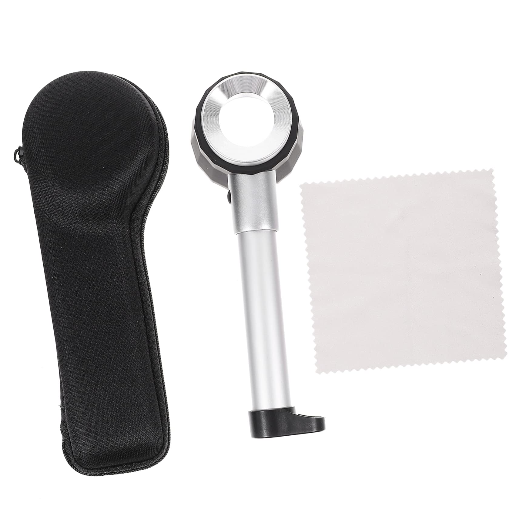 IWOWHERO Optical 10x Magnifier Light Ring Magnifying Glass Metal Handle Ideal for Jewelry Watches Crafts