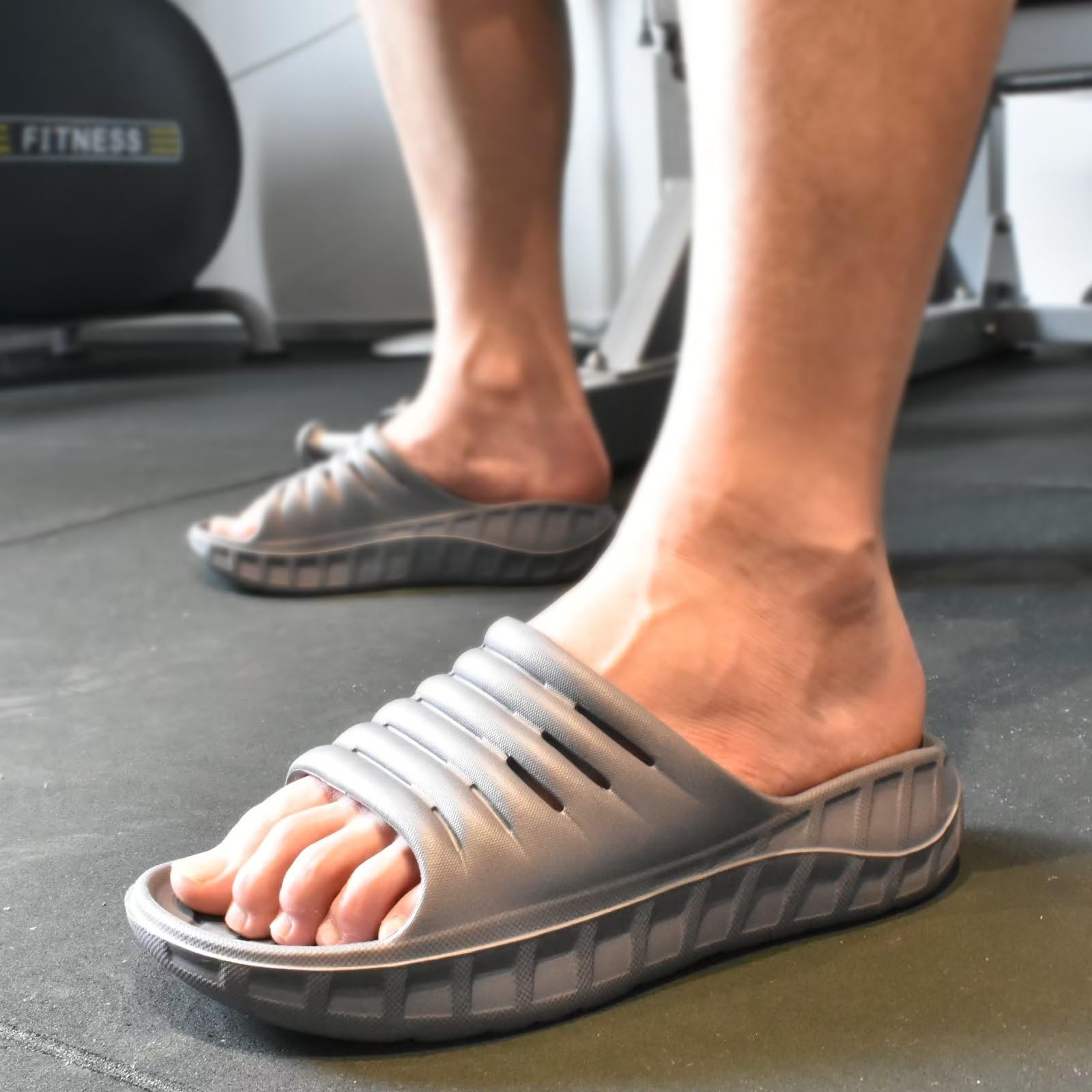 GPOS Sandalias deportivas de recuperación para hombre, fascitis plantar, gruesas, cómodas, ortopédicas