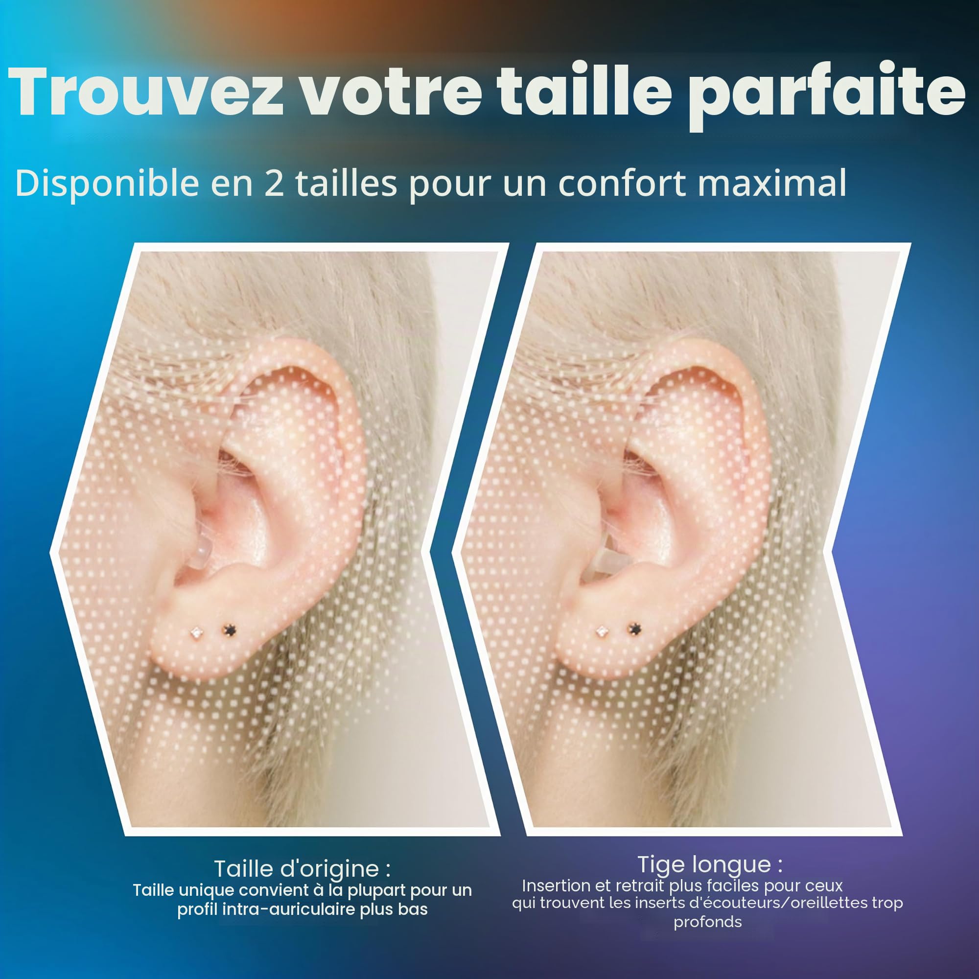 DownBeats Bouchons d'oreilles réutilisables haute fidélité : protection auditive pour concerts, musique et musiciens, invisibles et discrets