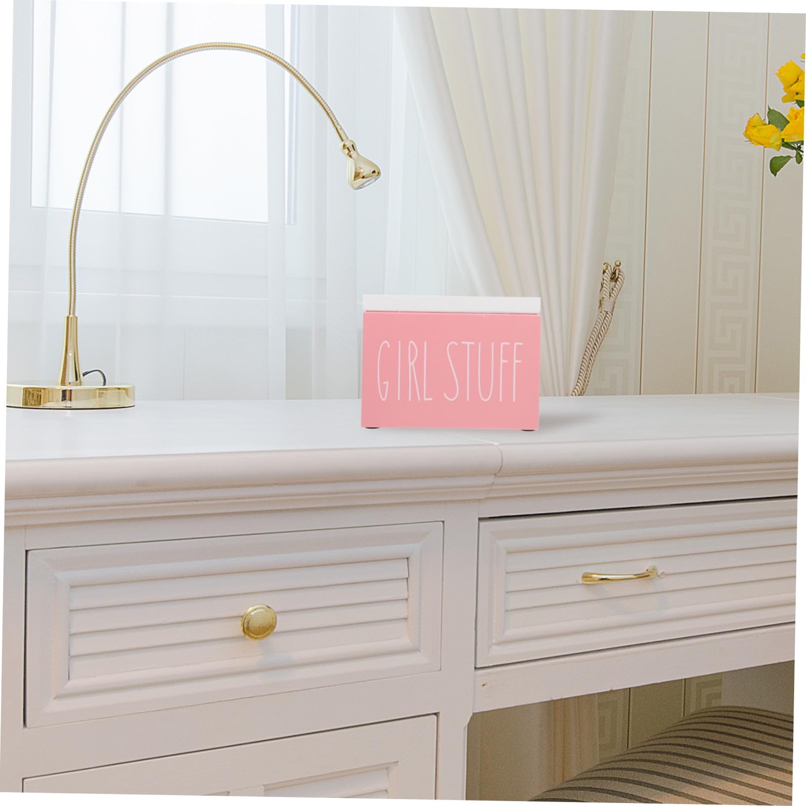 Holz Aufbewahrungsbox mit Deckel für Damenbinden Badezimmer Organizer Sanitary Napkin Storage Box Feminine Product Pad Holder Nachhaltige Tisch Aufbewahrung