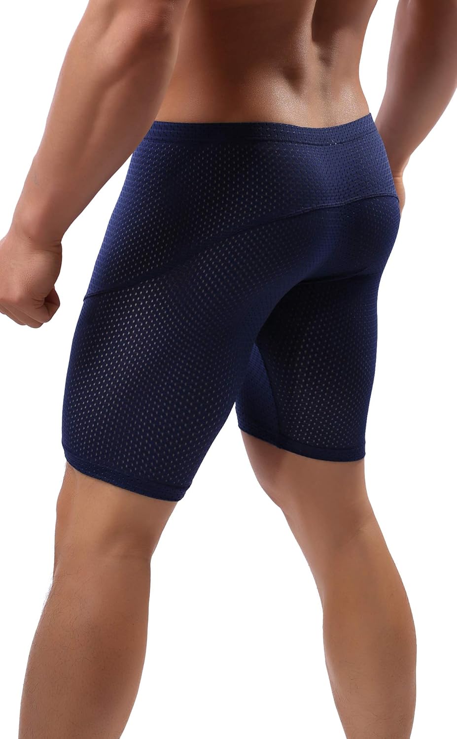Linemoon Mens Tight Yoga Workout Shorts Mesh Gym Training Shorts - Image 3