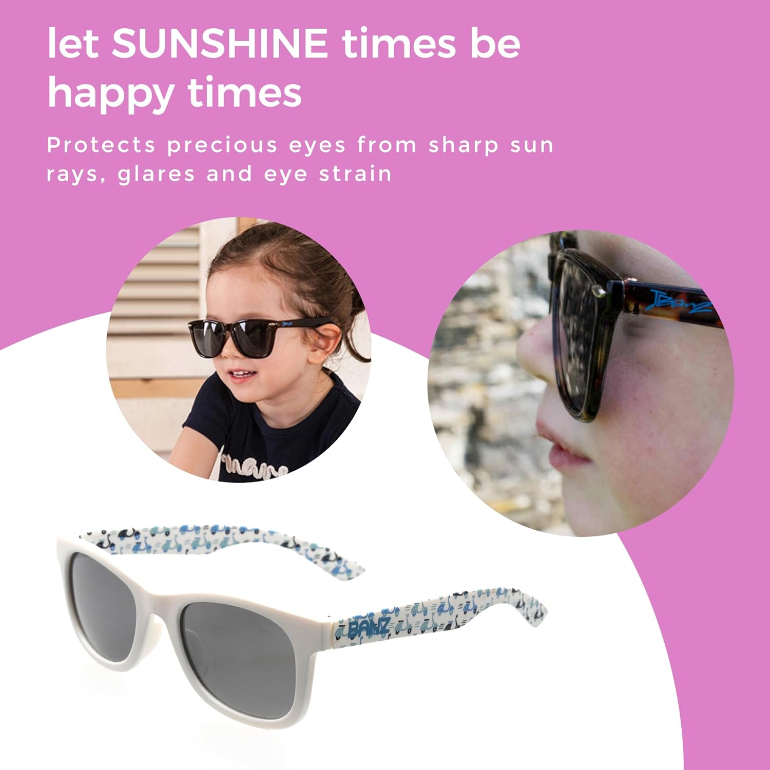 BANZ Baby Jbanz Infant Sunglasses, 0-24 Months - Baby Sunglasses with 100% UV Eye Protection With Glare Reduction