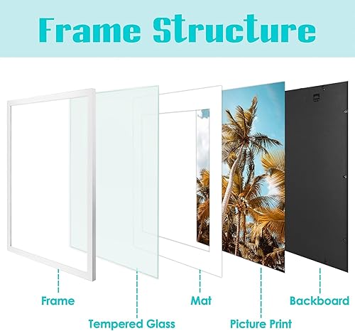 Vista 222 de Frametory, Portarretratos negro de 16 x 20 pulgadas, para fotos de 11 x 14 pulgadas con paspartú, molduras anchas (16 x 20 pulgadas, negro)