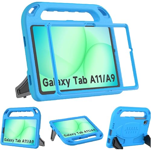 BMOUO Kids Case for Samsung Galaxy Tab A11 8.7 Inch 2025/A9 8.7" 2023 /Tab A7 Lite 8.7" 2021- with Built-in Screen Protector, Shockproof Samsung Galaxy Tab A11/A9/A7 Lite Case 8.7 Inch - Blue
