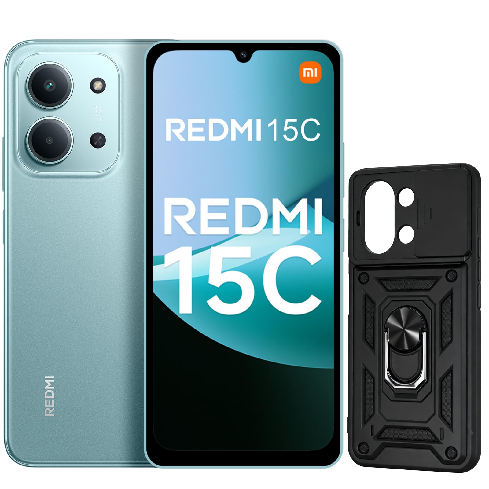 Smartfon XIAOMI Redmi 15C 2025 Nowy - ekran 6,9" 120 Hz | Podwójny aparat 50 MP | 6000 mAh | 4GB 256 GB | 4G | miętowy zielony