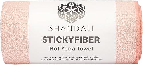 Shandali Toalla de yoga caliente  tamaño esterilla, microfibra, súper absorbente, antideslizante, sin lesiones, 24 x 72 pulgadas  La mejor toalla de
