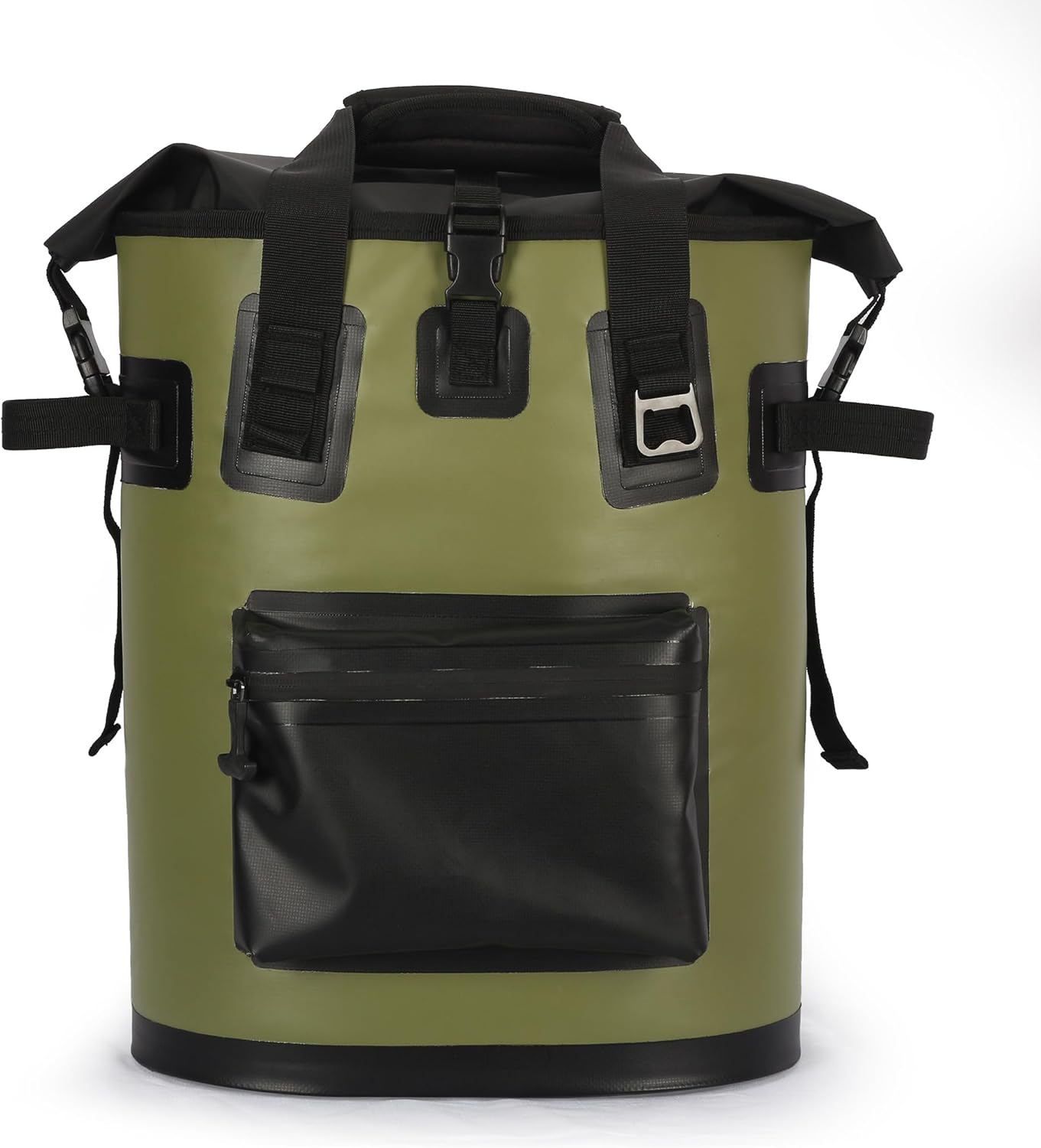 Insulated Cooler Backpack, Waterproof Leak-Proof Design, Bottle Opener, Large Capacity for Camping, Picnics, Outdoor Activities, Green and Blue