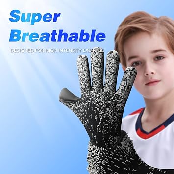 Soccer Goalkeeper Gloves, Ultimate Grip Football Goalie Gloves with Size 6/7/8/9/10, Strong Receiver, American Football for Men, Boys, Youth, Adult, Kids and Small Hands