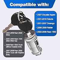 Vista 2 de Cilindro de bloqueo del interruptor de encendido 924-709 para Dodge Ram 1500 2500 3500 Durango Dakota/Chrysler Aspen y Mitsu-bishi Raider 2001-2010