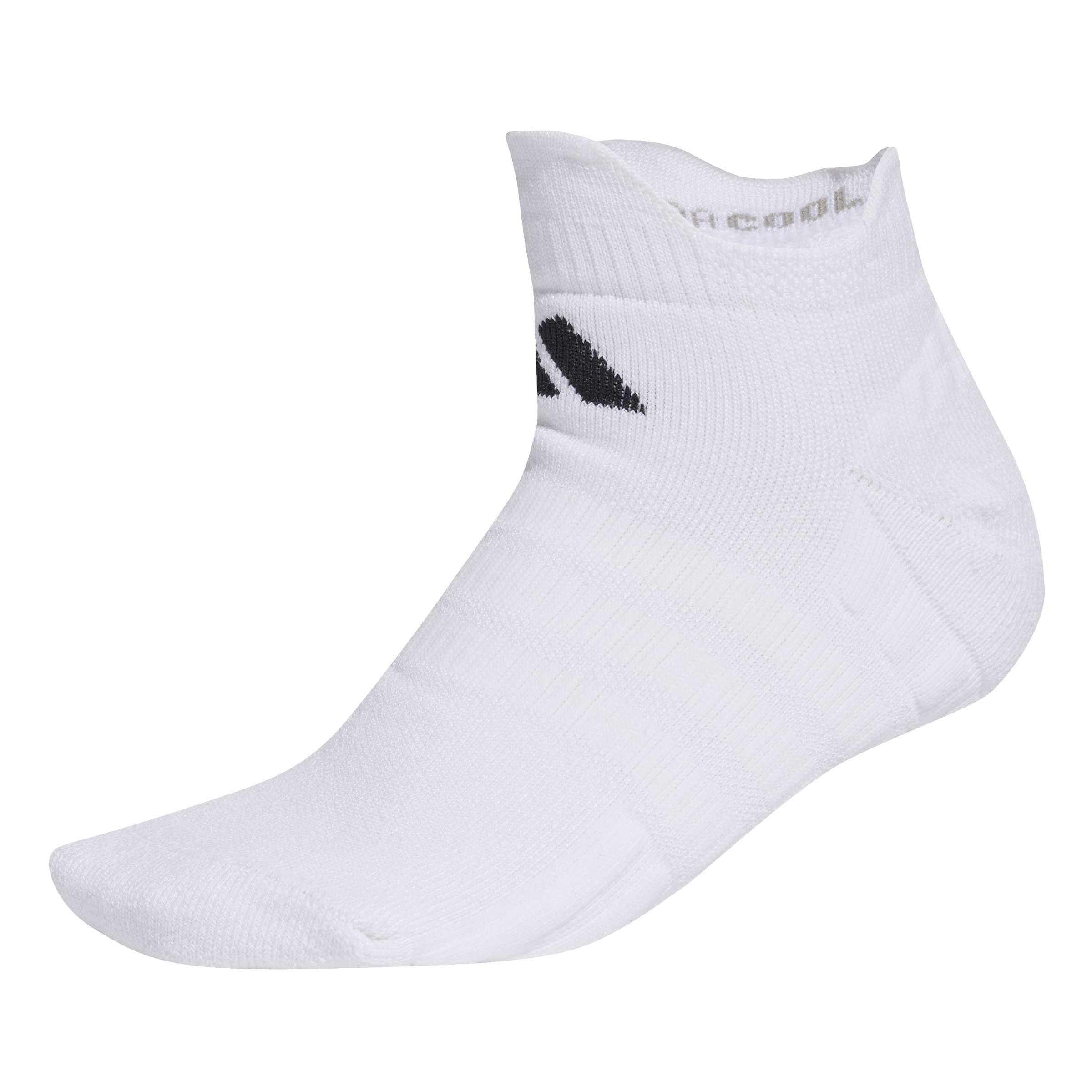 adidas Unisex Tennis Low Cut Socks Cushioned 1 Pair Pack, white/black, 4.5-6