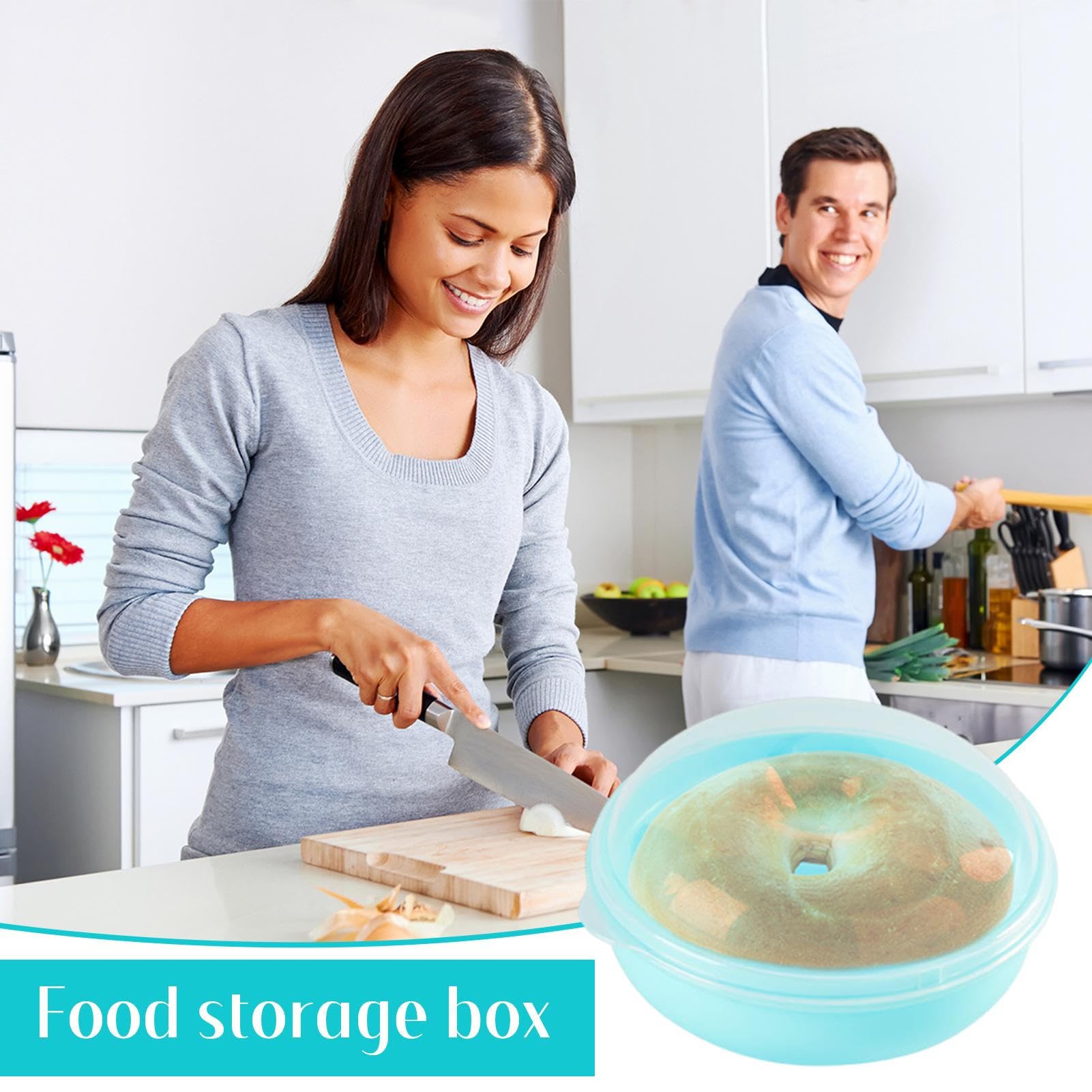 Broodopslagcontainer luchtdichte broodbak met snap- en tijdregistratie, voedselveilige plastic broodhouder met deksel, broodcontainer brooddoos voor brood, toast, scone, gebak, koekjes, groenten