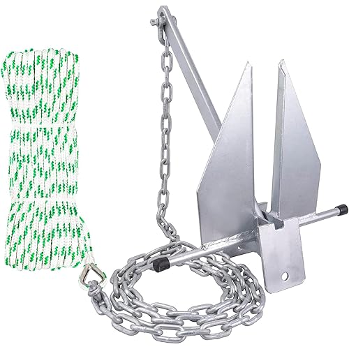 MARINE SYSTEM Portable Galvanized Fluke Style Anchor Kit 8 LB 10 LB 13LB