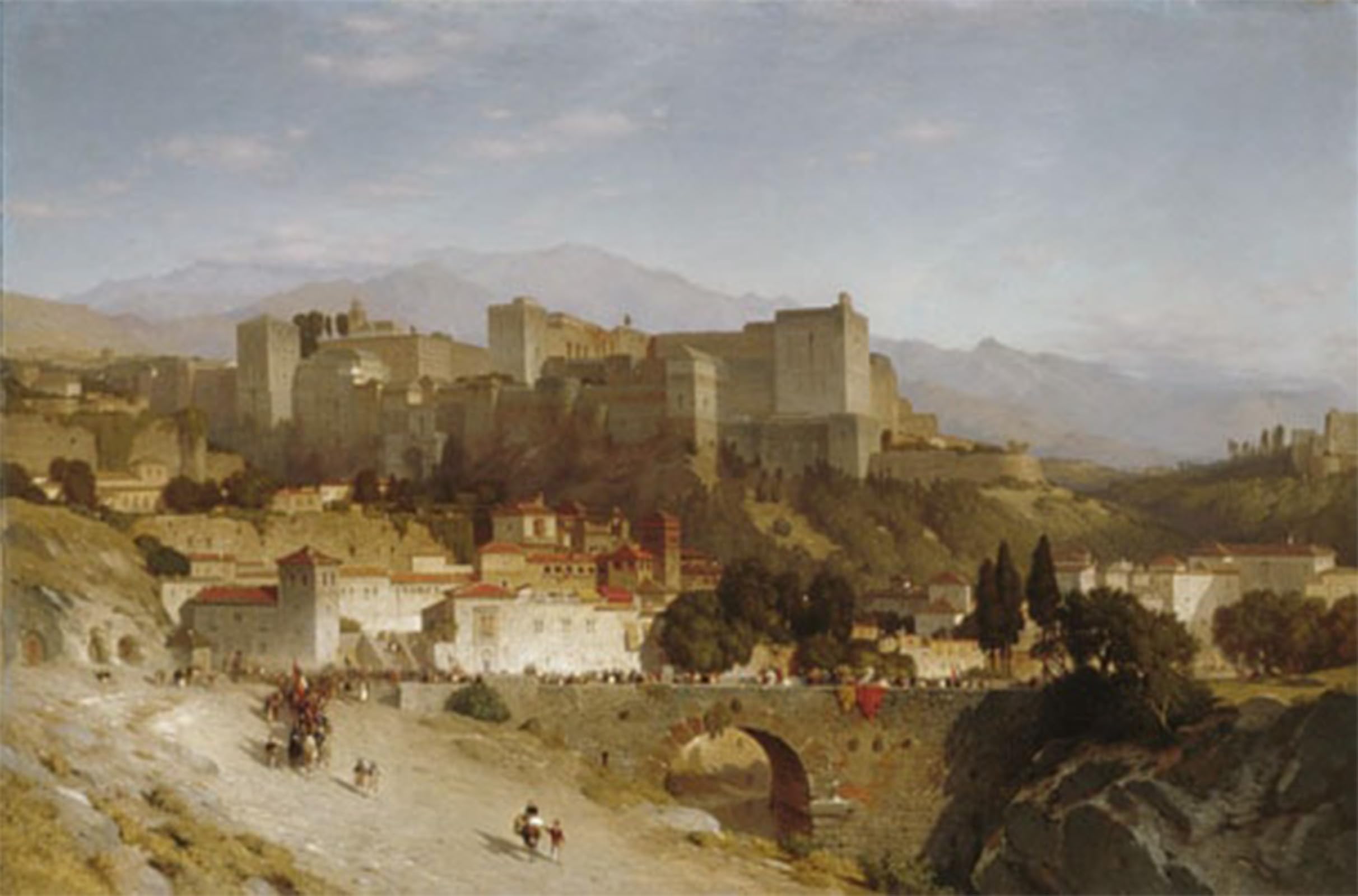 POSTERIIk Famous Print Pop Art Wall Art Graffiti The Hill of the Alhambra Granada Samuel Colman Art Prints for Home Decor 60x90cm