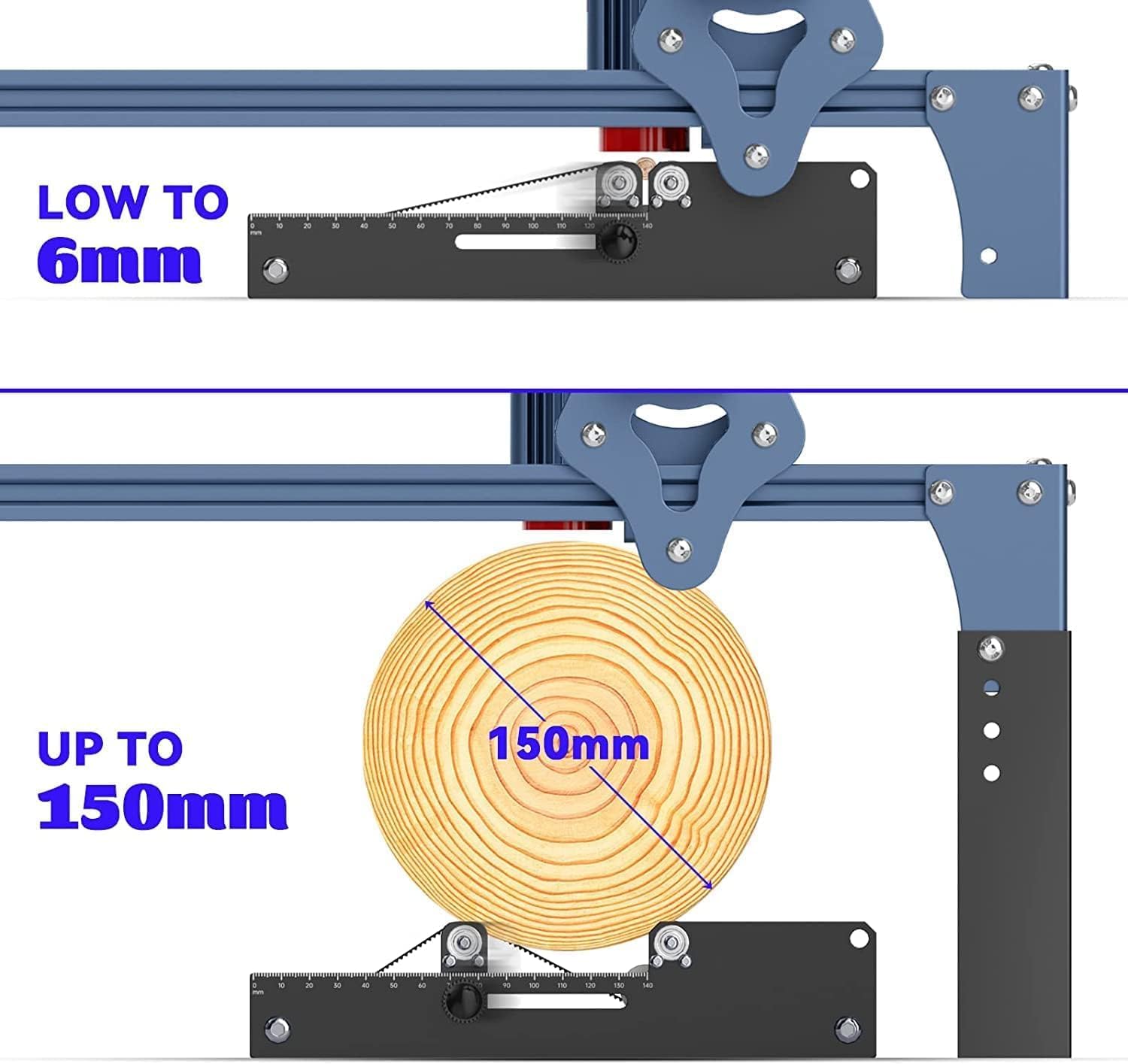 SCULPFUN Laser Rotary Roller, Laser Engraver Y-axis Rotary Roller Engraving Module 360° Rotating for Engraving Different Size Cylindrical Objects Cans, Compatible with Most Engraving Machines