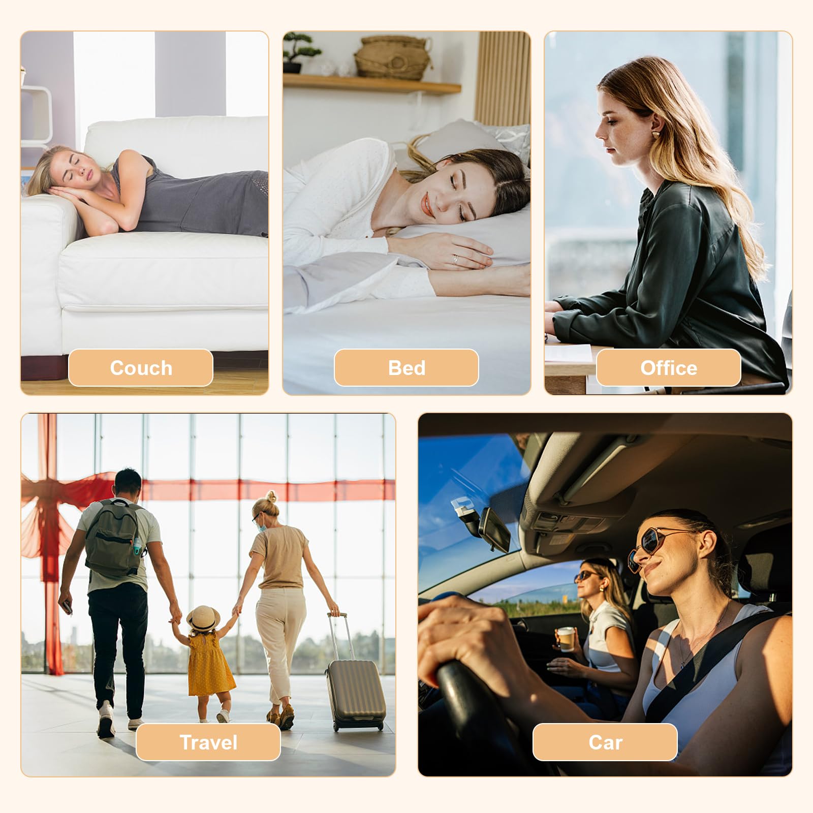 Cuscino Lombare Ergonomico ad Avvolgimento 360° per Dormire – Supporto Regolabile per la Schiena contro Sciatica e Dolori, Tessuto Traspirante per Letto, Ufficio e Auto