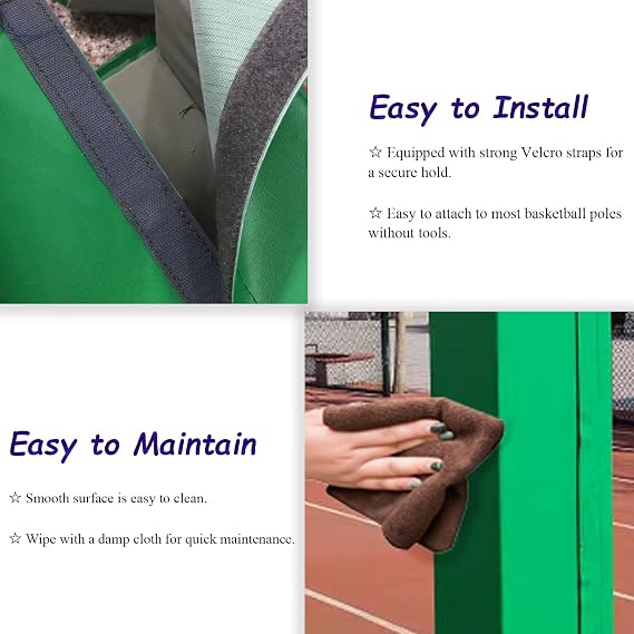 UrbanUp Pole Padding Pole Protection Padding Shock-Absorbing, 12x15/ 15x19/ 20x25/ 25x25/ 25x30/ 30x30cm Gym Wrap Around Pole Pads, Waterproof Foam Padding(Red,30x30cm/12x12in)