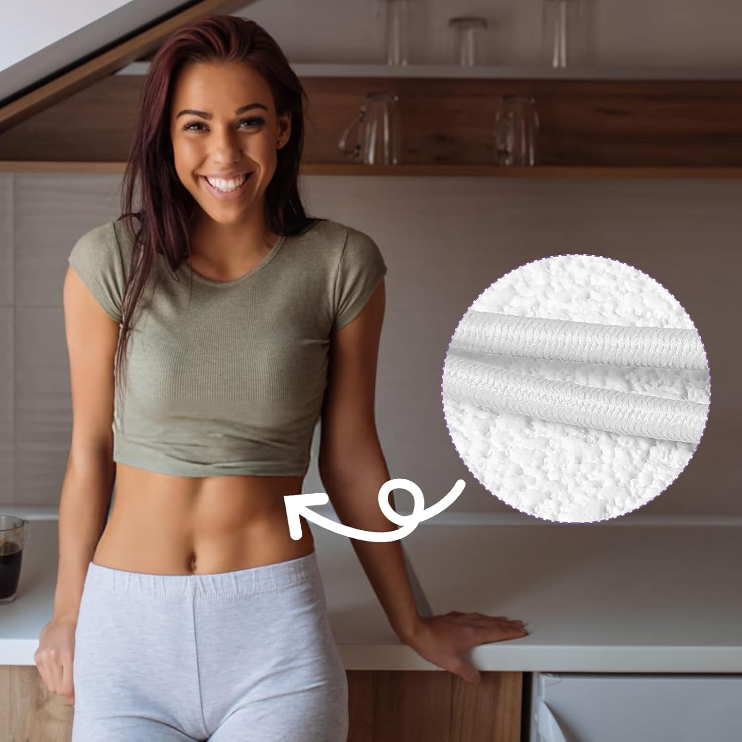 Ouligay 2 Pcs Crop Band Women, Adjustable Shirt Tuck Band Women, Tucking Sweaters Shirts Elastic Stretch Belts Tool for Girl Change Style of Clothes(Black White) - Image 9