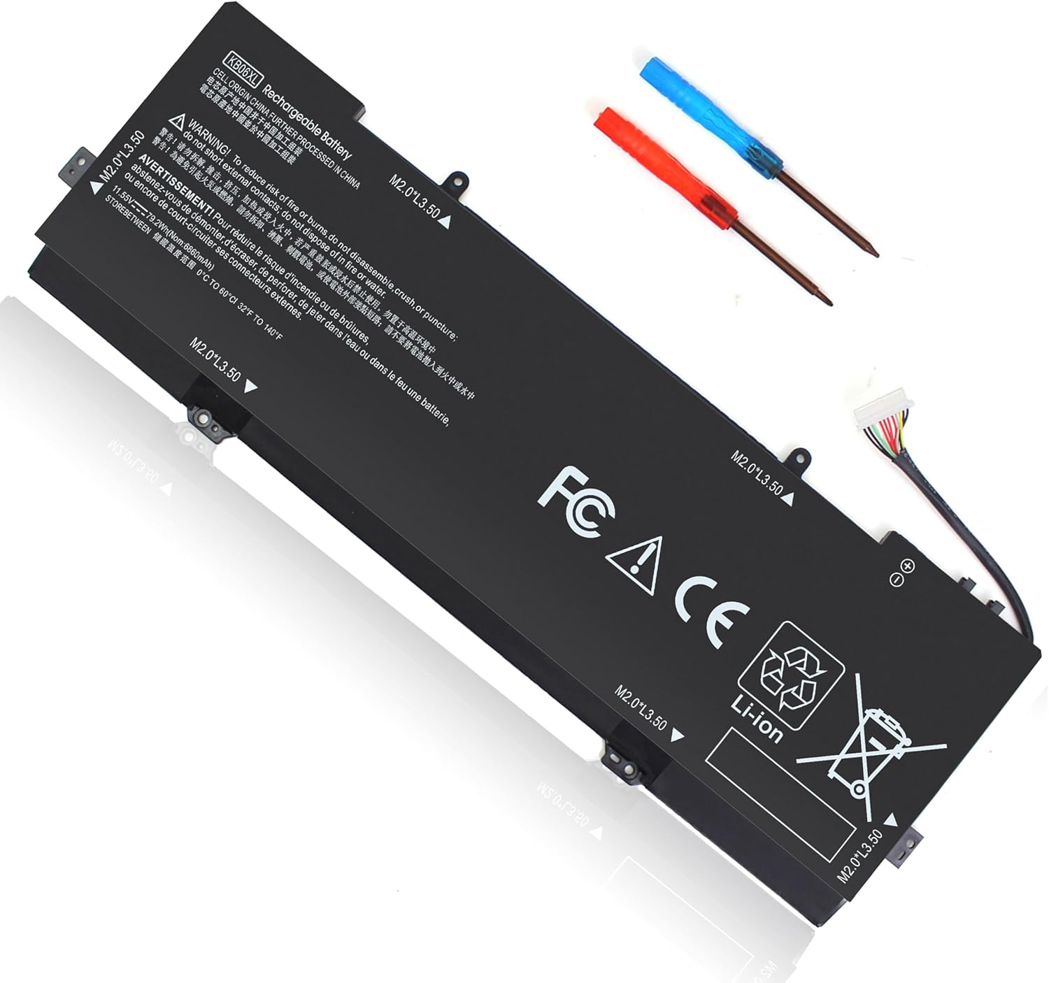 [11.55V 79.2WH] KB06XL Laptop Battery Replacement for HP Spectre X360 15" 15-BL000 15-BL0XX 15-BL1XX 15-BL002XX 15-BL012DX 15-BL000NA KB06XL HSTNN-DB7R TPN-Q179 902401-2C1 902499-855 902499-856