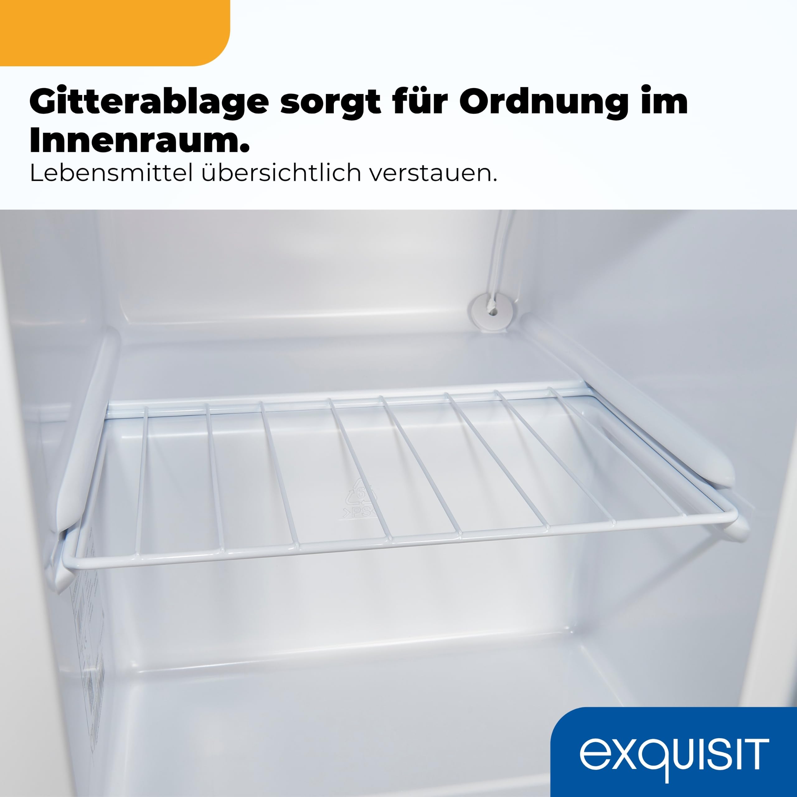 Exquisit Mini Gefrierschrank 33 l | 4-Gefrierfach | kompakt 44 cm breit | 40 dB | Türanschlag wechselbar | GB05-040E schwarz | Schwarz