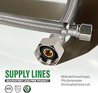 Vista 11 de Manguera trenzada para lavabo, conector hembra, ajuste de compresión (49328)