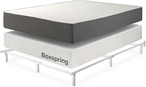 Miniatura 3 de Zinus Compack - Marco de cama de metal, base de cama de soporte de 7 pulgadas para somier y juego de colchón, color blanco, tamaño Queen