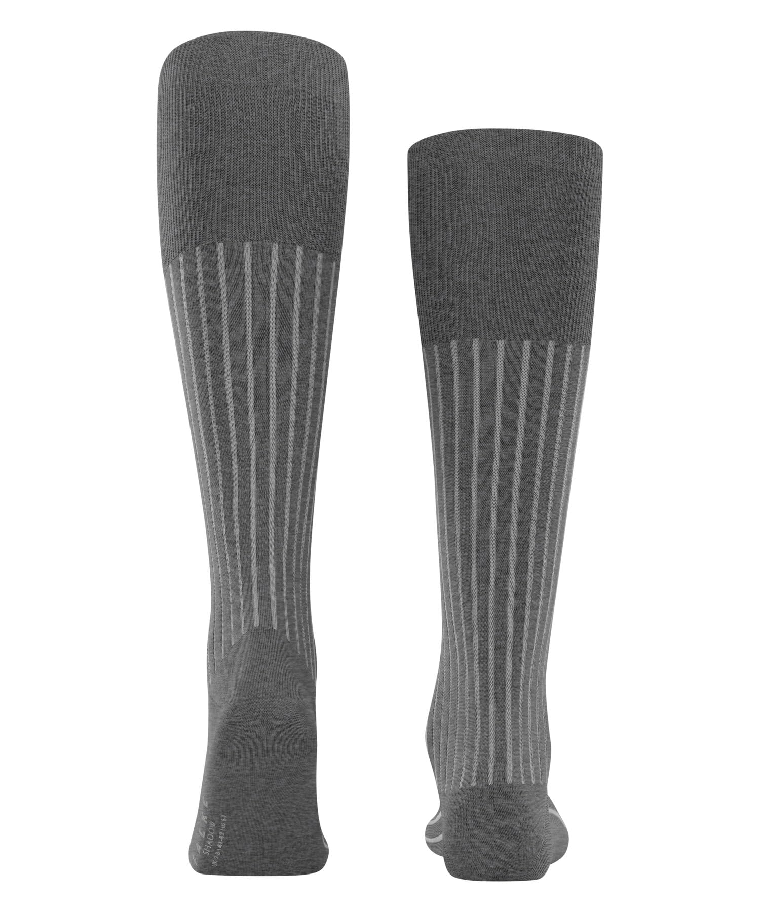 FALKE Mężczyźni Podkolanówki Shadow M Kh Bawełna długie z wzorem 1 Para, Szary Steel Melange 3164, 41-42