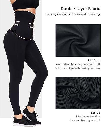 Miniatura 3 de FeelinGirl High Waisted Leggings Tummy Control for Women Corset Waist Trainer Thigh Slimming Compression Yoga Pants