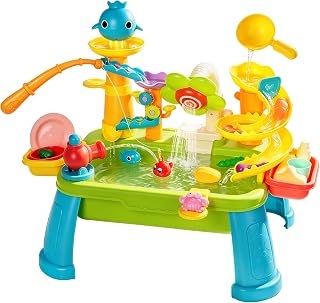 Toddler Sand Water Table Toy with Electric Water Pump