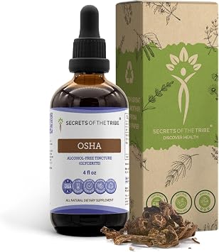 Secrets of the Tribe OSHA Alcohol-Free Liquid Extract, Responsibly farmed OSHA Ligusticum porteri Dried Root 4 FL OZ