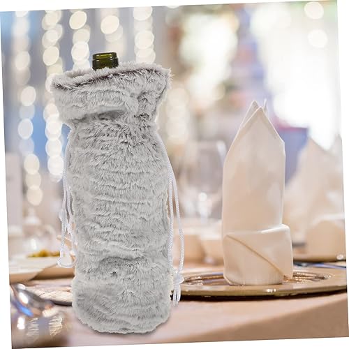 Miniatura 8 de NOLITOY 4 piezas Decoración de Navidad Cubierta de botella de vino Decoración de botella de vino Bolsa de regalo de vino Cubierta de botella de