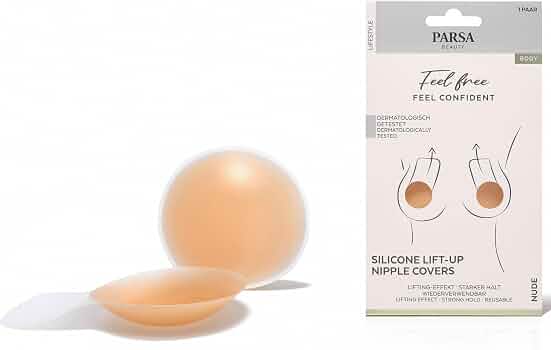 Copricapezzoli Adesivi PARSA BEAUTY | Alternativa Al Reggiseno, Invisibili E Impermeabili | Per Coppe A-D, Riutilizzabili