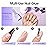 Gellen 4 in 1 Nail Glue Gel and No Wipe Gel Top Coat for False Nail Tips & Acrylic Nails & Clear Press on Nails, 18ML Long Lasting Nail Gel Kit, Home Salon Manicure Set