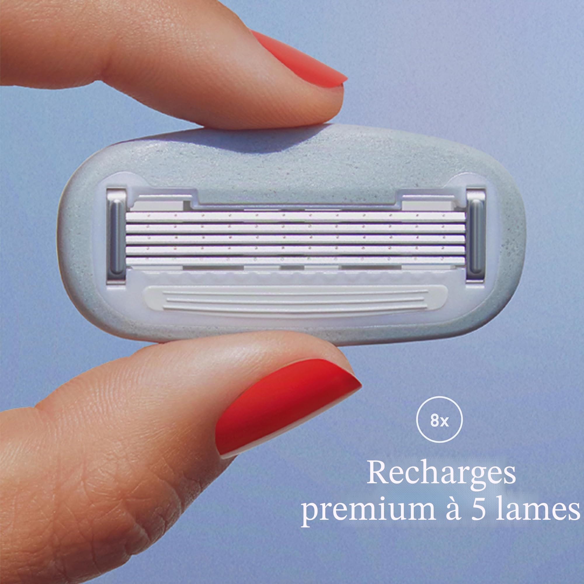 Billie Lot de 8 cartouches de rechange pour rasoir à 5 lames pour femme