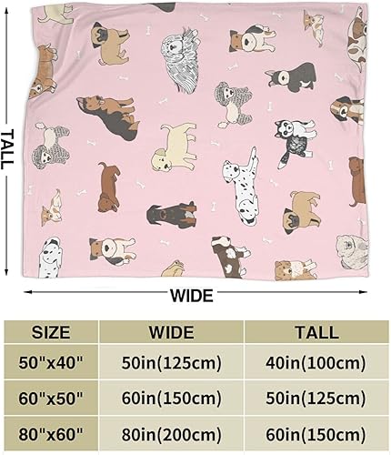 Miniatura 9 de Perinsto Manta de forro polar con diseño de animales para todas las estaciones, ultra suave, cálida y acogedora para todas las estaciones, para