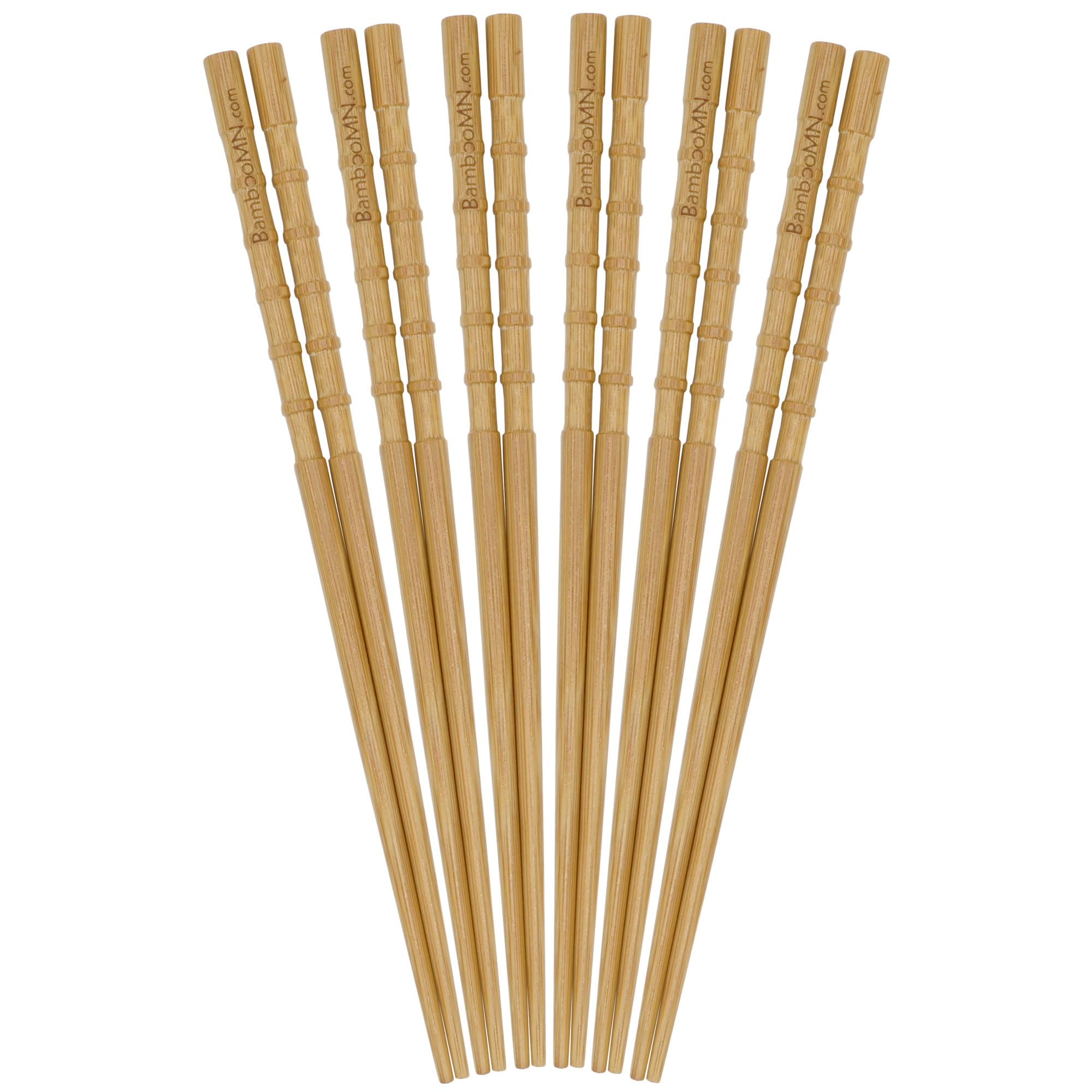 BambooMN - Lot de 36 baguettes japonaises en bambou de 22,9 cm