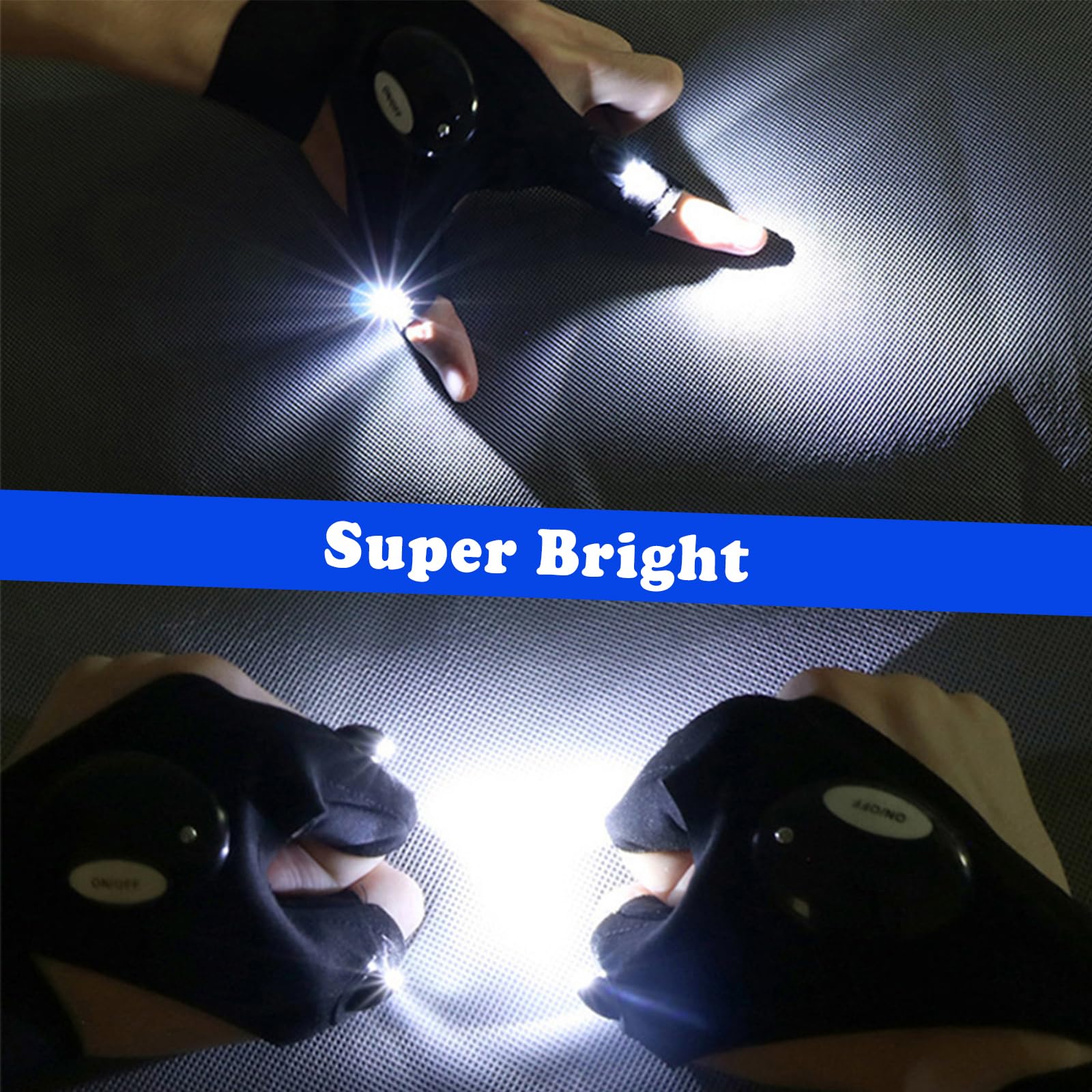 Regalo Hombre, Gadget Inusual Útil Guantes LED Luminosos, Regalos Papa Hombres Navidad Regalos Navidad, Calendario de Adviento Guantes Con Luz LED, Regalo Cumpleaños Hombre Mujer