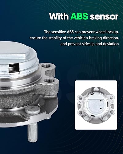 Miniatura 7 de SCITOO Conjunto de cubo de cojinete de rueda delantera BR930890 para INFINITI EX37FX37 2013, para INFINITI M37M56 2011-2013, para INFINITI Q50
