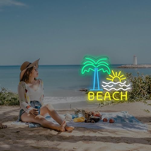 Miniatura 4 de Letrero de neón Beach - Life: decoración tropical para una playa vibrante - Ambiente inspirado